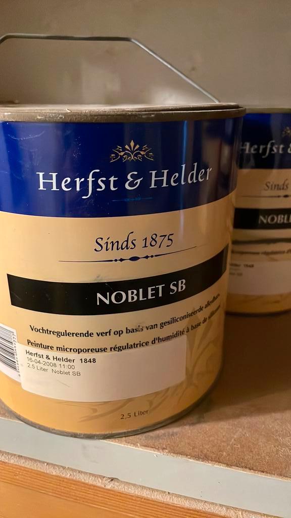 2x 2,5L Herfst en Helder Noblet SB donker groen, Doe-het-zelf en Verbouw, Verf, Beits en Lak, Zo goed als nieuw, Groen, Ophalen