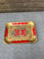 Vintage Italiaans Florentine dienblad goud/rood, Huis en Inrichting, Woonaccessoires | Dienbladen, Ophalen of Verzenden, Rechthoekig