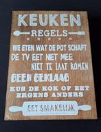 Houten tekstbord voor keuken, Huis en Inrichting, Ophalen of Verzenden, Gebruikt