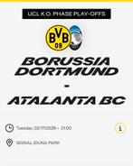 Borussia Dortmund - Atalanta, Tickets en Kaartjes, Twee personen