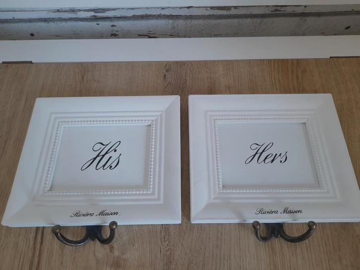 His hers kapstokjes riviera maison, Huis en Inrichting, Woonaccessoires | Wanddecoraties, Verzenden