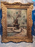 Winterlandschap met molen, Antiek en Kunst, Kunst | Schilderijen | Klassiek, Ophalen