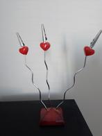 Kaarthouder met 3 rode hartjes retro vintage  foto's kaarten, Antiek en Kunst, Ophalen of Verzenden