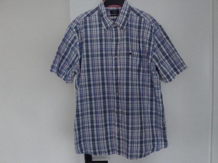 Geblokt STTE OF ART overhemd met korte mouwen. Maat XXL., Kleding | Heren, Grote Maten, Zo goed als nieuw, Overhemd, Overige kleuren