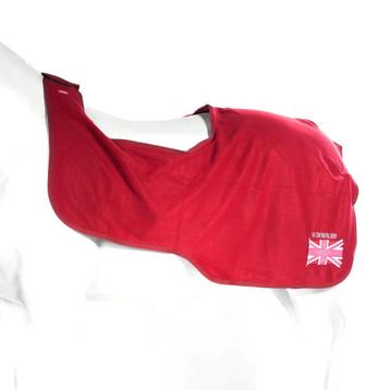 Horze uitrijdeken Fleece Rood maat 175,185,195,205 en 215 cm beschikbaar voor biedingen