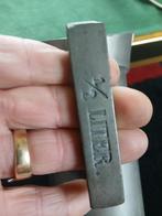 Te koop 1/2 liter beker metaal, Antiek en Kunst, Antiek | Tin, Ophalen of Verzenden