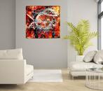 Escape. abstract schilderij in dik relief. door M van Vliet, Antiek en Kunst, Ophalen of Verzenden