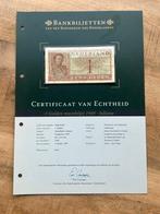 1 Gulden muntbiljet 1948 - Juliana, Certificaat van echtheid, Ophalen of Verzenden