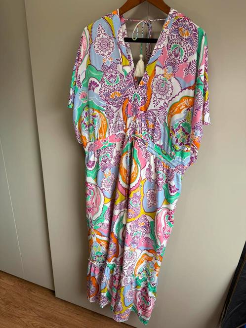 Ms Mode kleurrijke zomer maxi jurk | korte mouw | 46 48, Kleding | Dames, Grote Maten, Zo goed als nieuw, Jurk, Overige kleuren
