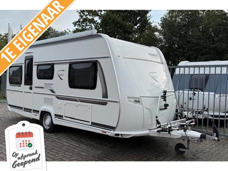 Fendt Bianco Selection 465 TG Incl. Mover en Luifel, Caravans en Kamperen, Caravans, Bedrijf, tot en met 4, Treinzit, Fendt, 2 aparte bedden