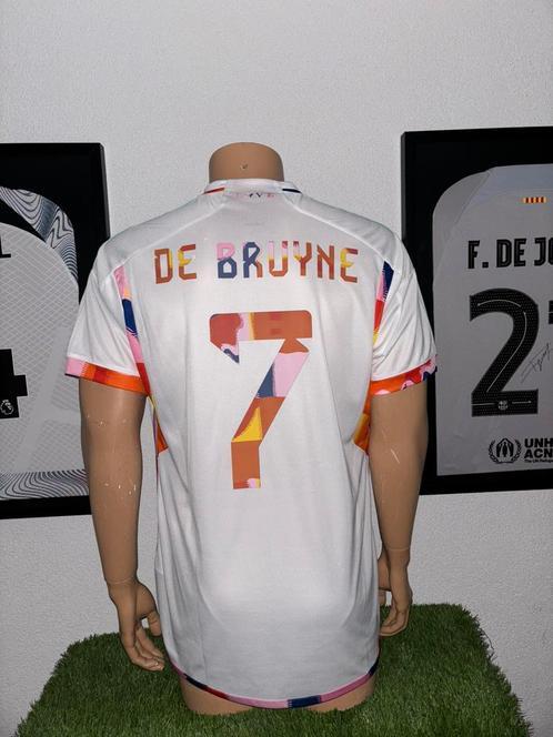 België uitshirt 2022/2023 De Bruyne, Sport en Fitness, Voetbal, Zo goed als nieuw, Shirt, Maat L, Ophalen of Verzenden