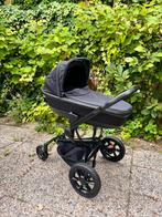 Quinny Moodd Black Devotion 2-1 set kinderwagen reiswieg, Gebruikt, Quinny, Verstelbare duwstang, Ophalen