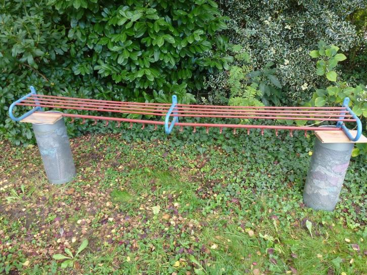 2,4 meter lange industrieële kapstok, Huis en Inrichting, Woonaccessoires | Kapstokken, Gebruikt, Wandkapstok, Minder dan 100 cm