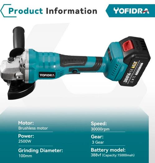 Yofidra accuflex machine, Doe-het-zelf en Verbouw, Gereedschap | Slijpmachines, Nieuw, Haakse handslijpmachine, Ophalen