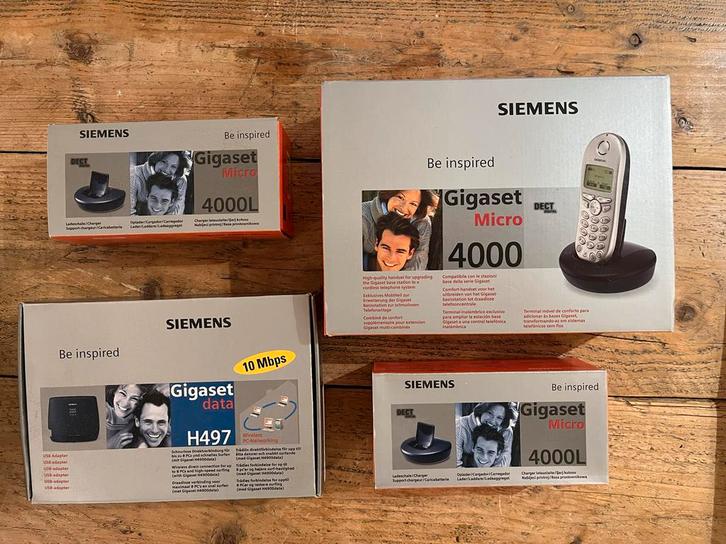 Siemens Gigaset Telefoons & H497 Data Adapter, Telecommunicatie, Vaste telefoons | Handsets en Draadloos, Gebruikt, 1 handset
