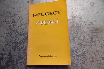 Peugeot 404 instructieboekje beschikbaar voor biedingen
