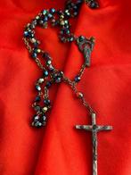 Antieke Italiaanse Rozenkrans kruisbeeld., Antiek en Kunst, Verzenden