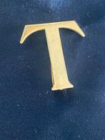 Zilveren 'T' Broche., Overige merken, Gebruikt, Ophalen of Verzenden, 1 bedel
