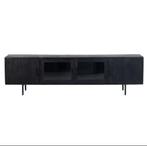 Tv meubel zwart 200cm mangohout / metaal, Info@savoireinteriors.com, Ophalen of Verzenden, 200 cm of meer, Minder dan 100 cm