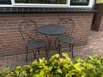 Bistro set massief ijzer, Ophalen of Verzenden, Gebruikt, Metaal