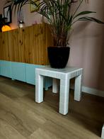 Handgemaakt tegel tafeltje, Huis en Inrichting, Tafels | Bijzettafels, Ophalen, Rond, Zo goed als nieuw, 75 cm of meer