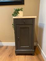 Vintage Nachtkastje met marmeren bovenblad, Minder dan 50 cm, Gebruikt, Ophalen of Verzenden, Met lade(s)