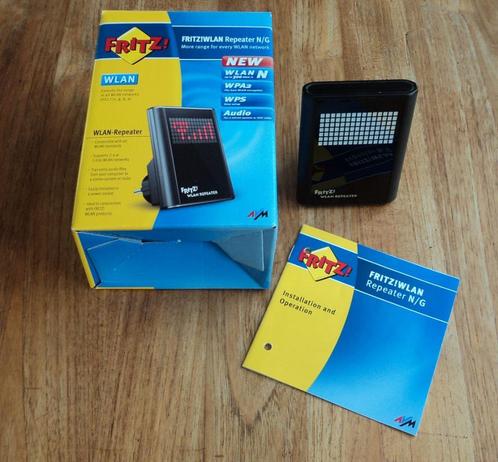 Fritz! WLAN Repeater N/G zgan in doos, Computers en Software, WiFi-versterkers, Zo goed als nieuw, Ophalen of Verzenden