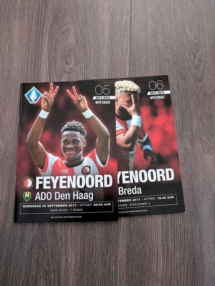 Feyenoord wedstrijdmagazine FEY-NAC + FEY-ADO, Verzamelen, Sportartikelen en Voetbal, Zo goed als nieuw, Boek of Tijdschrift, Feyenoord