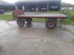 Platte kar voor achter de trekker, Doe-het-zelf en Verbouw, Transportwagens, 100 liter of meer, Ophalen, Gebruikt, Overige typen