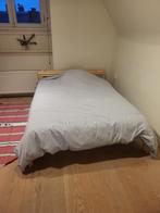 Bed frame + matrass - pick up in May, Beige, 210 cm, 140 cm, Zo goed als nieuw