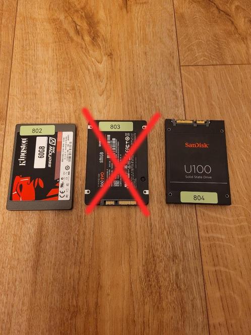 SSD (Solid State Disk) harde schijf SATA Kingston Samsung ed, Computers en Software, Harde schijven, Zo goed als nieuw, Laptop