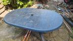Ovale plastic tuintafel, Ophalen, Gebruikt, Ovaal, Plastic