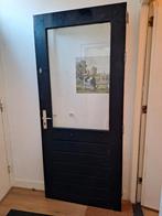 Hardhouten deur 211,5 x 93 cm, Doe-het-zelf en Verbouw, Deuren en Horren, Ophalen of Verzenden, Gebruikt, Buitendeur, 200 tot 215 cm