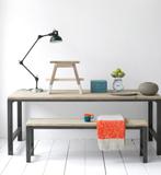 Steigerhouten Eettafel met Bankje & Industrieel Onderstel, Huis en Inrichting, Tafels | Eettafels, Ophalen, 100 tot 150 cm, 50 tot 100 cm