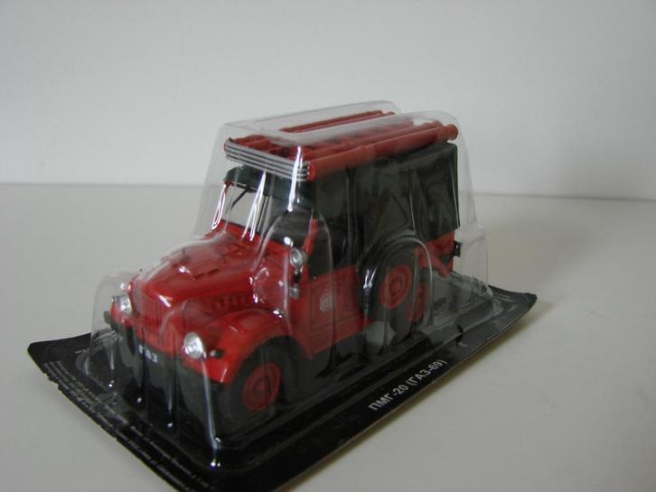 Gaz 69 PMG-20 Russische brandweerauto, Hobby en Vrije tijd, Modelauto's | 1:43, Nieuw, Auto, Overige merken, Ophalen of Verzenden