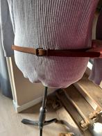 2 Dunne Dames Riemen Lederlook, Minder dan 3 cm, Bruin, Minder dan 80 cm, Tailleriem