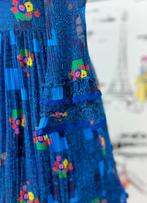 Gucci blauwe zijden jurk meisjes maat 5 (740 euro), Gucci, Customercare@gucci.com, Jurk of Rok, Gucci