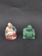 2x Boeddha  beelden  porselein,jade chinees, Ophalen of Verzenden