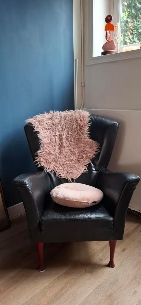 Montis Carlo Fauteuil - Klassiek Design, Huis en Inrichting, Fauteuils, Gebruikt, Hout, Leer, 75 tot 100 cm, 75 tot 100 cm, Ophalen