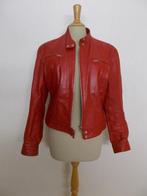 Stoer rood Genuine leather kort jasje! M/L, Verzenden, Zo goed als nieuw, Maat 42/44 (L), Rood