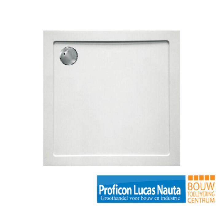 Douchebak Composiet Wit 80x80x3.5cm., Doe-het-zelf en Verbouw, Sanitair, Nieuw, Douche, Steen, Ophalen