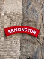 Britse geborduurde Kensington title wo2, Ophalen of Verzenden, Landmacht, Engeland, Embleem of Badge