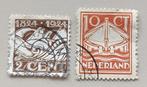 Nederland 1924 NVPH 139-40 gest, Ophalen of Verzenden, T/m 1940, Gestempeld