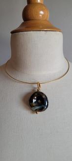 Spang met hanger van keramiek, Sieraden, Tassen en Uiterlijk, Kettingen, Ophalen of Verzenden, Zo goed als nieuw, Goud, Overige materialen