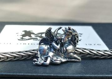 Eenhoorn Elfje 925 zilver grote bedel past Trollbeads NIEUW! beschikbaar voor biedingen