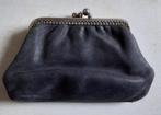 Vintage portemonnee 2 vaks met knip, Sieraden, Tassen en Uiterlijk, Portemonnees, Overige merken, Zwart, Ophalen of Verzenden