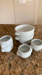 2 soepkommen en 4 kleine schaaltjes. Porselein, Huis en Inrichting, Keuken | Servies, Nieuw, Ophalen of Verzenden, Kom(men), Effen