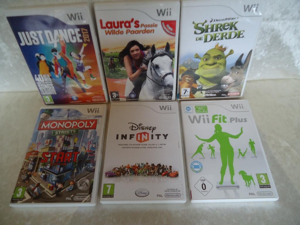 6 Wii games /spelletjes, Overige genres, Ophalen of Verzenden, Zo goed als nieuw, 3 spelers of meer