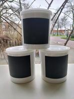 Drie stenen voorraadpotjes, Huis en Inrichting, Keuken | Potten en Pannen, Ophalen of Verzenden, Gebruikt, Overige materialen