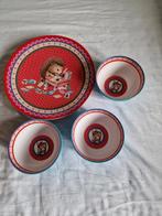 4 leuke kinderbordjes met 3 bakjes - kunststof, Huis en Inrichting, Keuken | Servies, Ophalen of Verzenden, Overige materialen